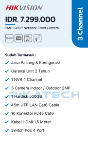 Hikvision IP-Cam 3 Channel