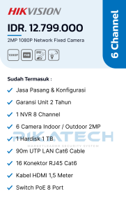 Hikvision IP-Cam 6 Channel
